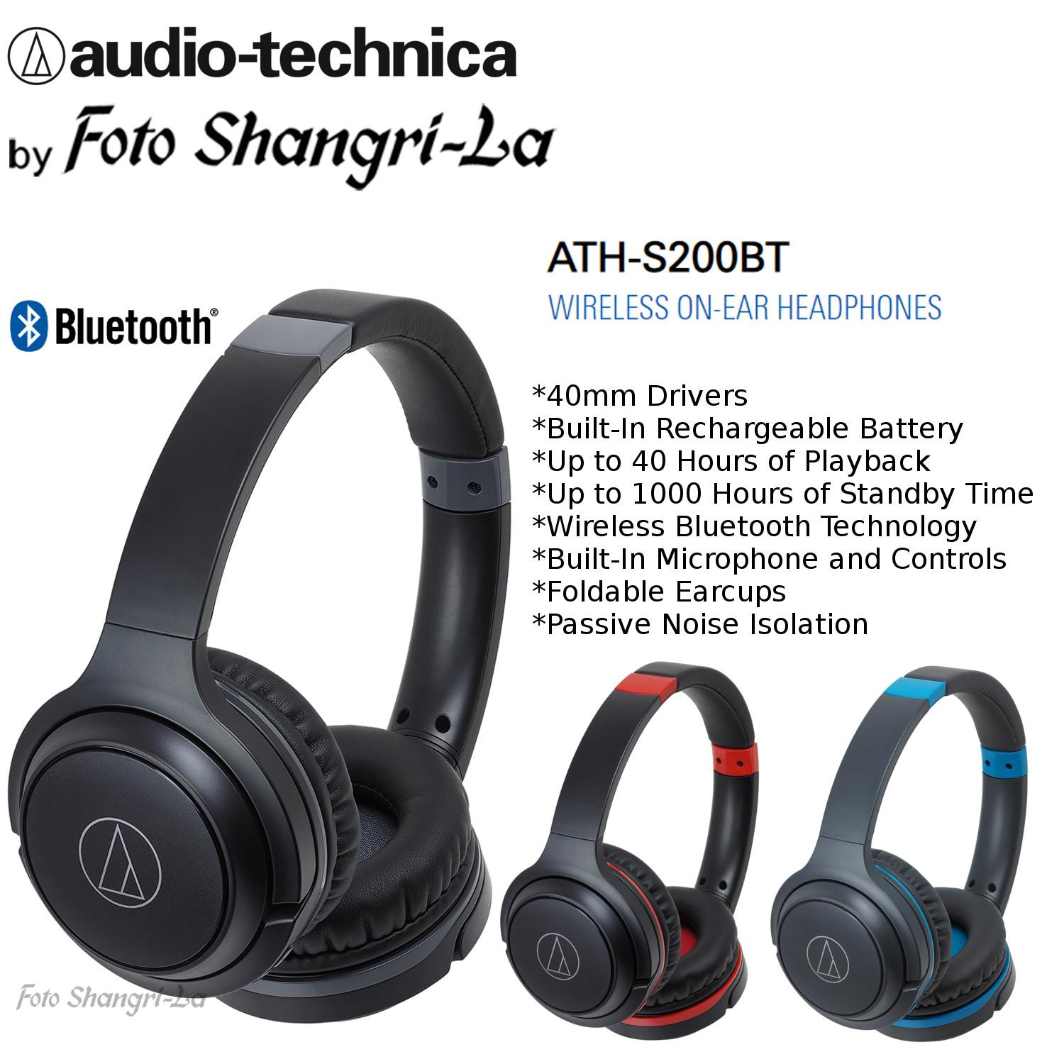 Audio Technica Ath S Bt Bluetooth Wireless On Ear Headphones With