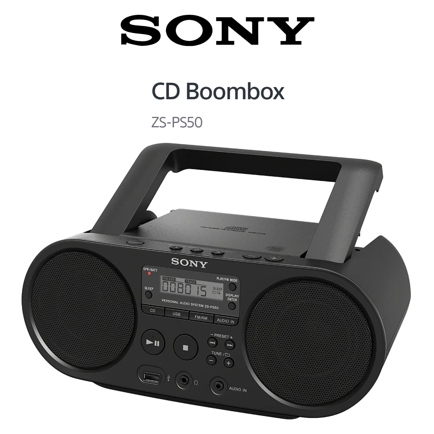 Sony Zs Ps Portable Cd Boombox Player Digital Tuner Am Fm Radio Usb