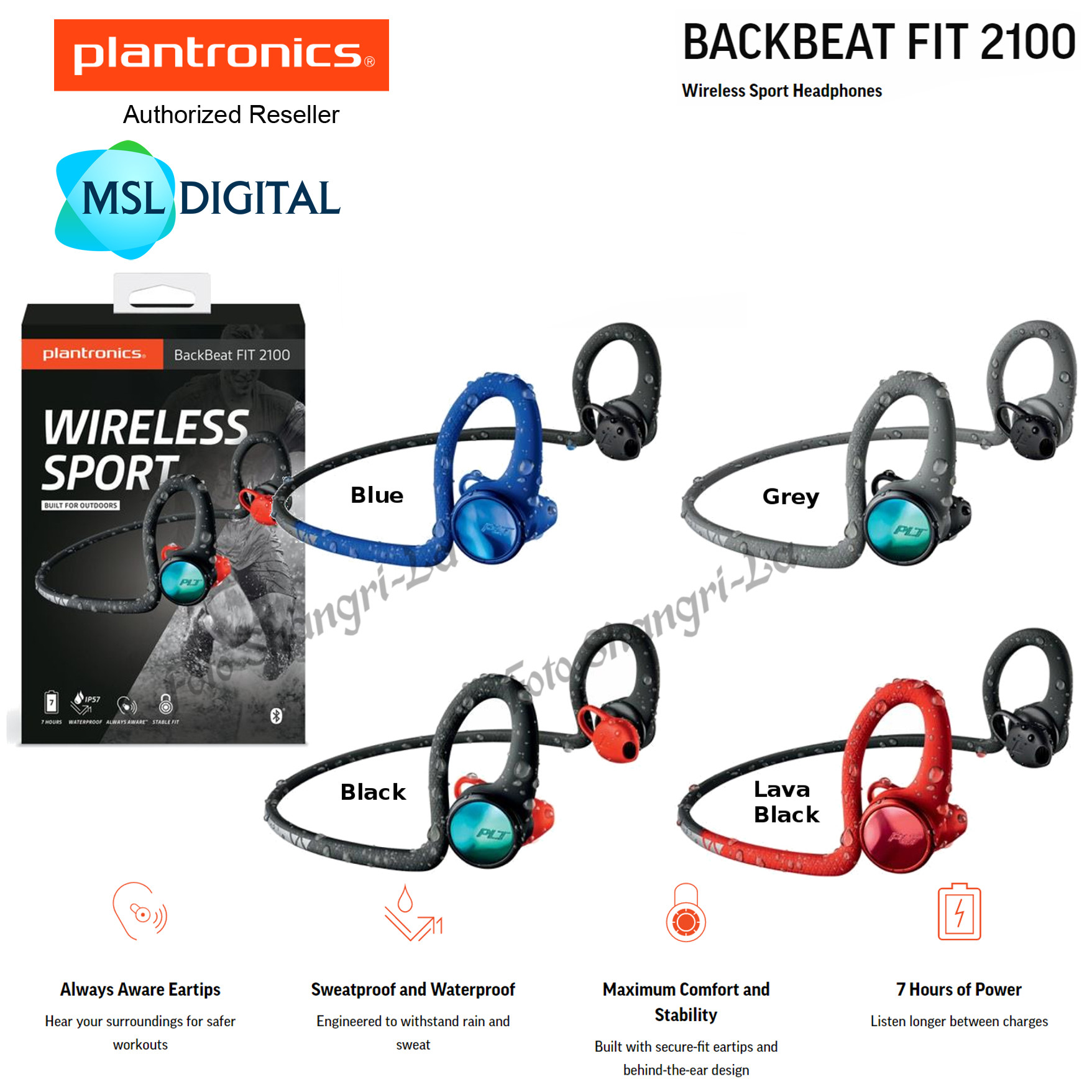 Plantronics Backbeat Fit Wireless Sport In Ear Bluetooth