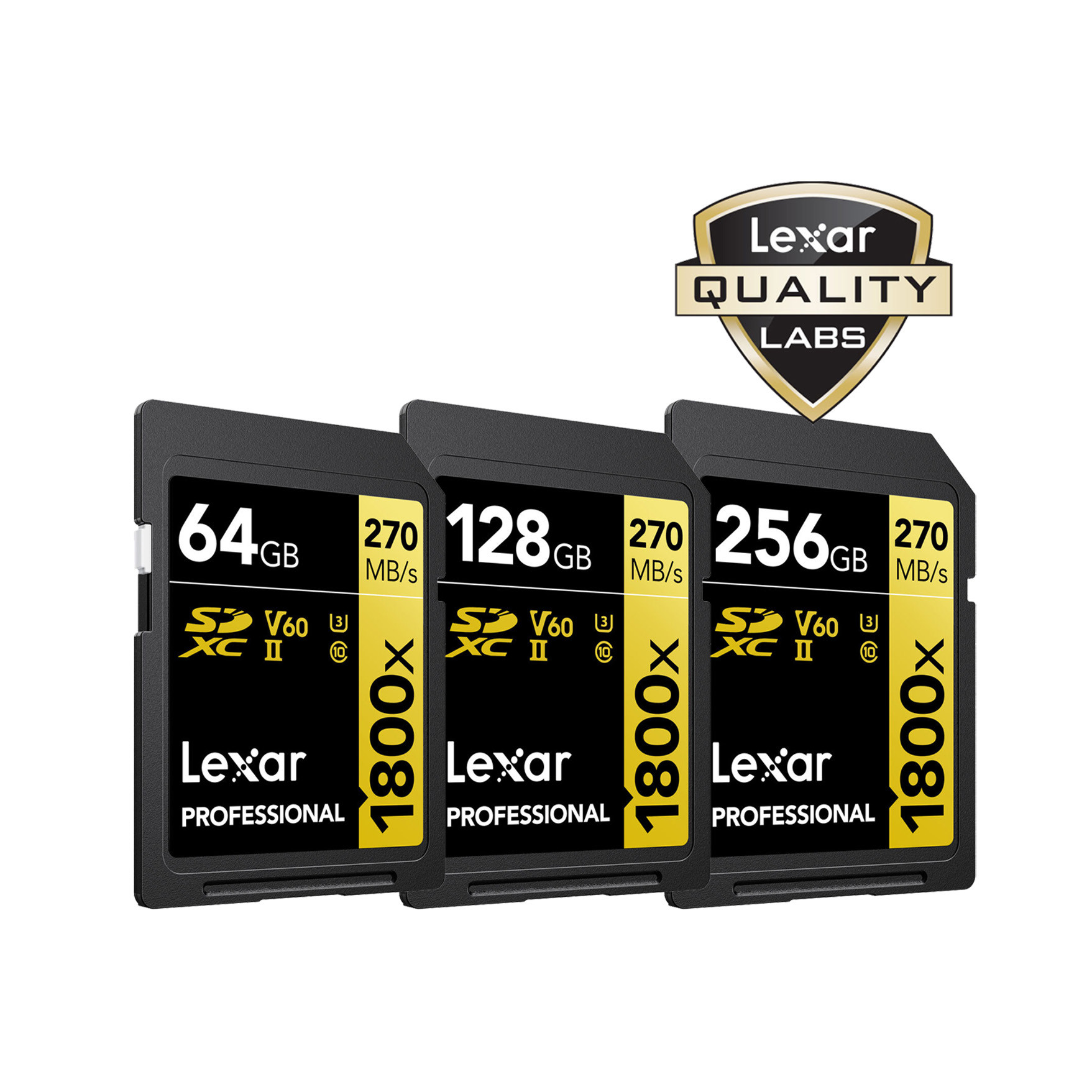 Lexar 64GB 128GB 256GB Professional 1800x SD Card SDXC UHS II Card