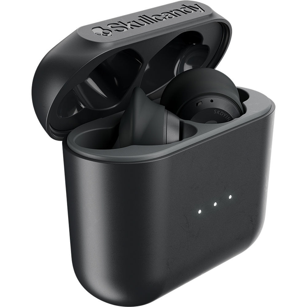 Skullcandy Indy Truly Wireless Bluetooth In-Ear Earphones Headphones + Charging Case & IPX4 Splash Rain Resistant - Black