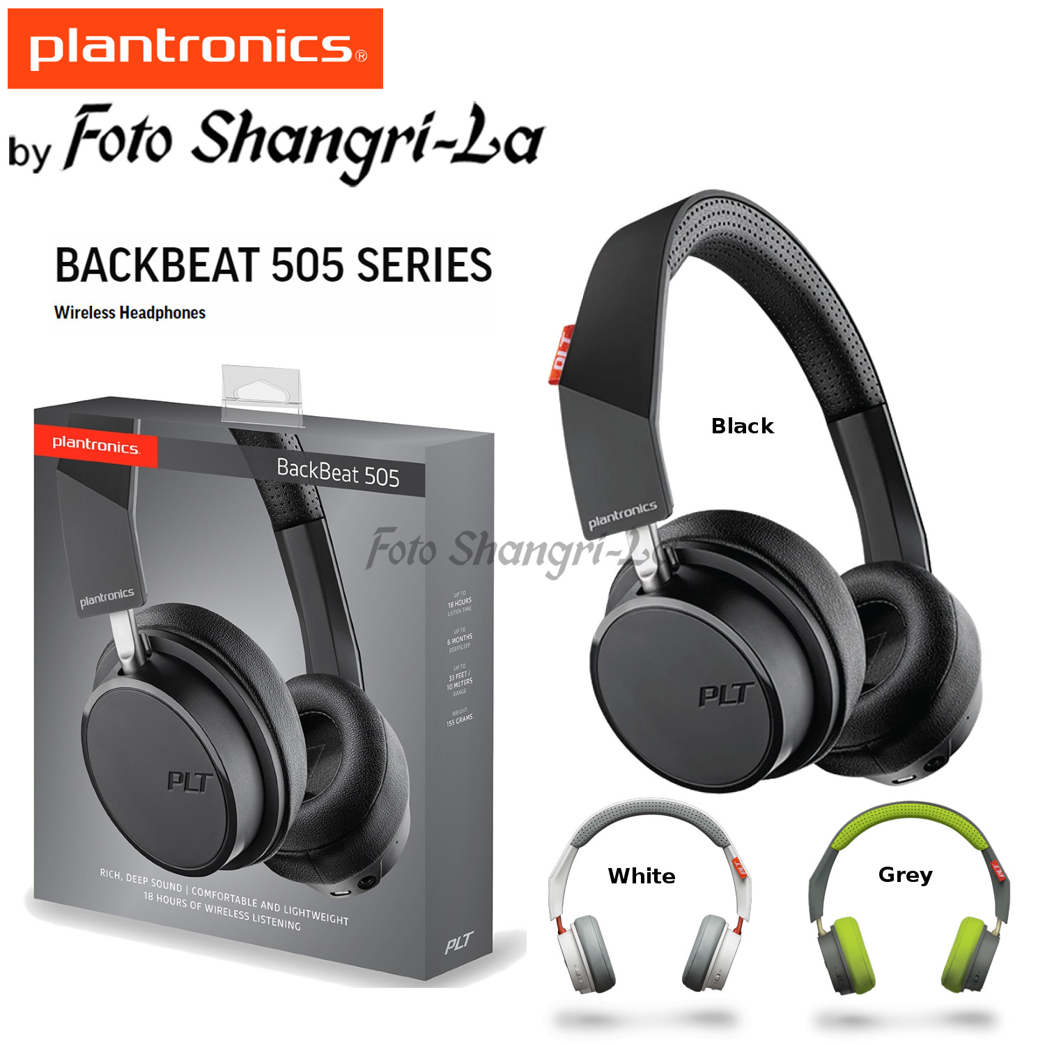 3c7716f37605a042bbce3e86d7741a67.jpeg Plantronics Backbeat 505 Bluetooth Headset Wireless Headphones On-Ear | lightweight & cushioned design