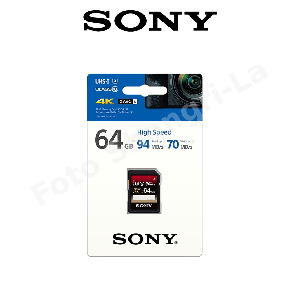a85f75cc95c3ba9ccdd1f6ab9d81fd26-1.jpeg Sony SF-64UX2 SD Memory Card 64GB high speed class 10 - 94mb/s