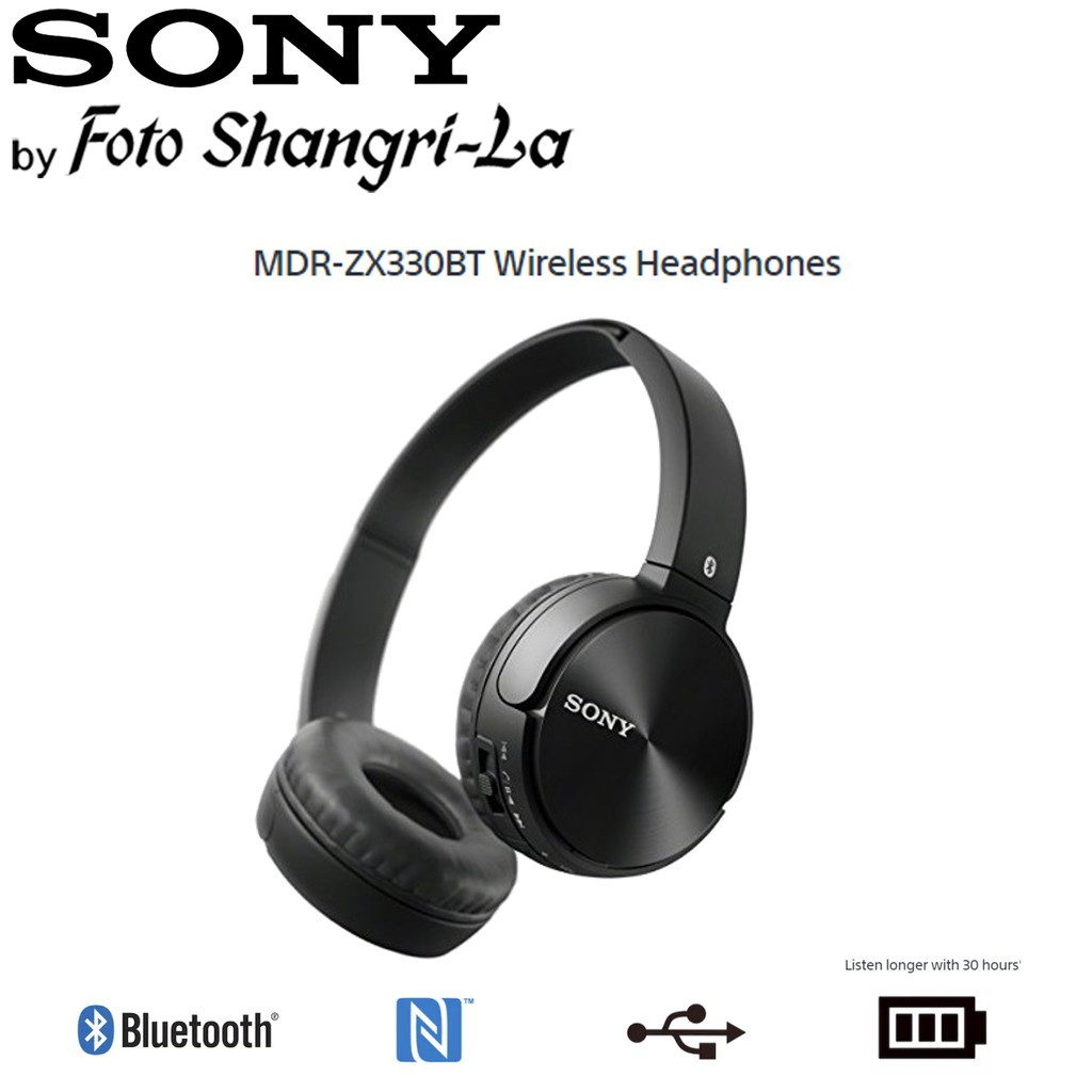 Sony MDR-ZX330BT Wireless Bluetooth On-Ear Headphones 30 Hours Battery ...