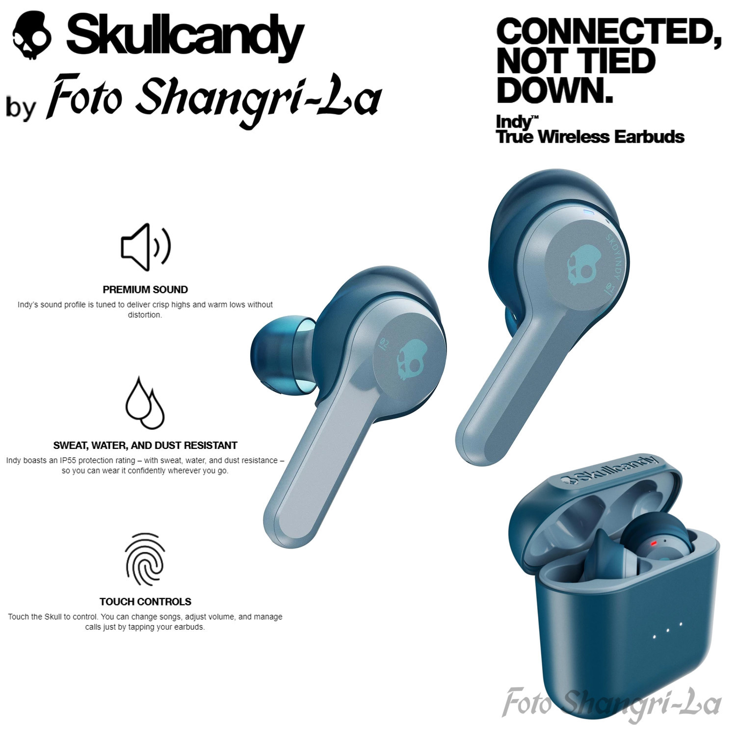 Skullcandy Indy Truly Wireless Bluetooth In Ear Earphones Headphones Charging Case And Ipx4 0261