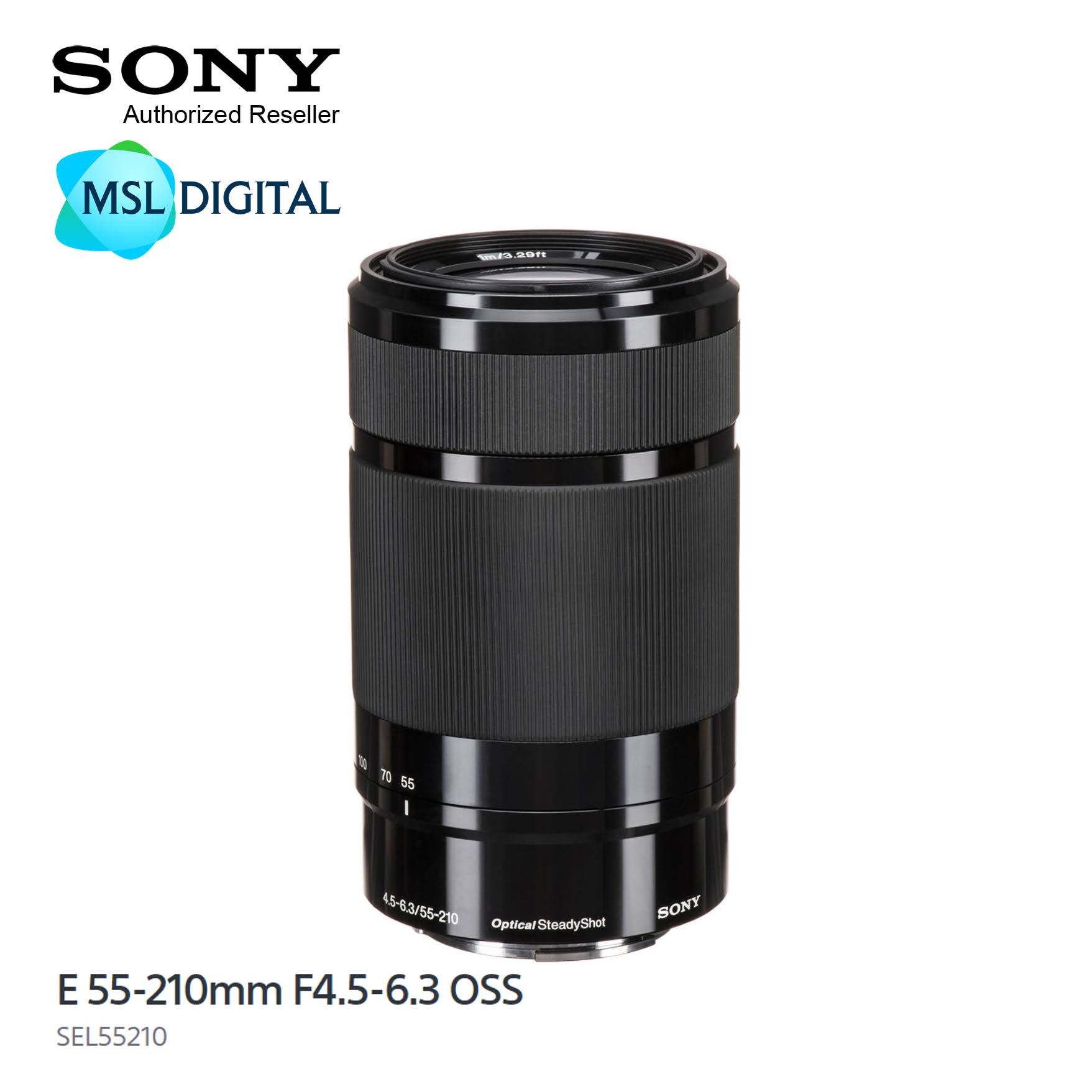 Sony SEL55210 E Mount - APS-C 55-210MM F4.5-6.3, OSS Telephoto Zoom Lens (Black)
