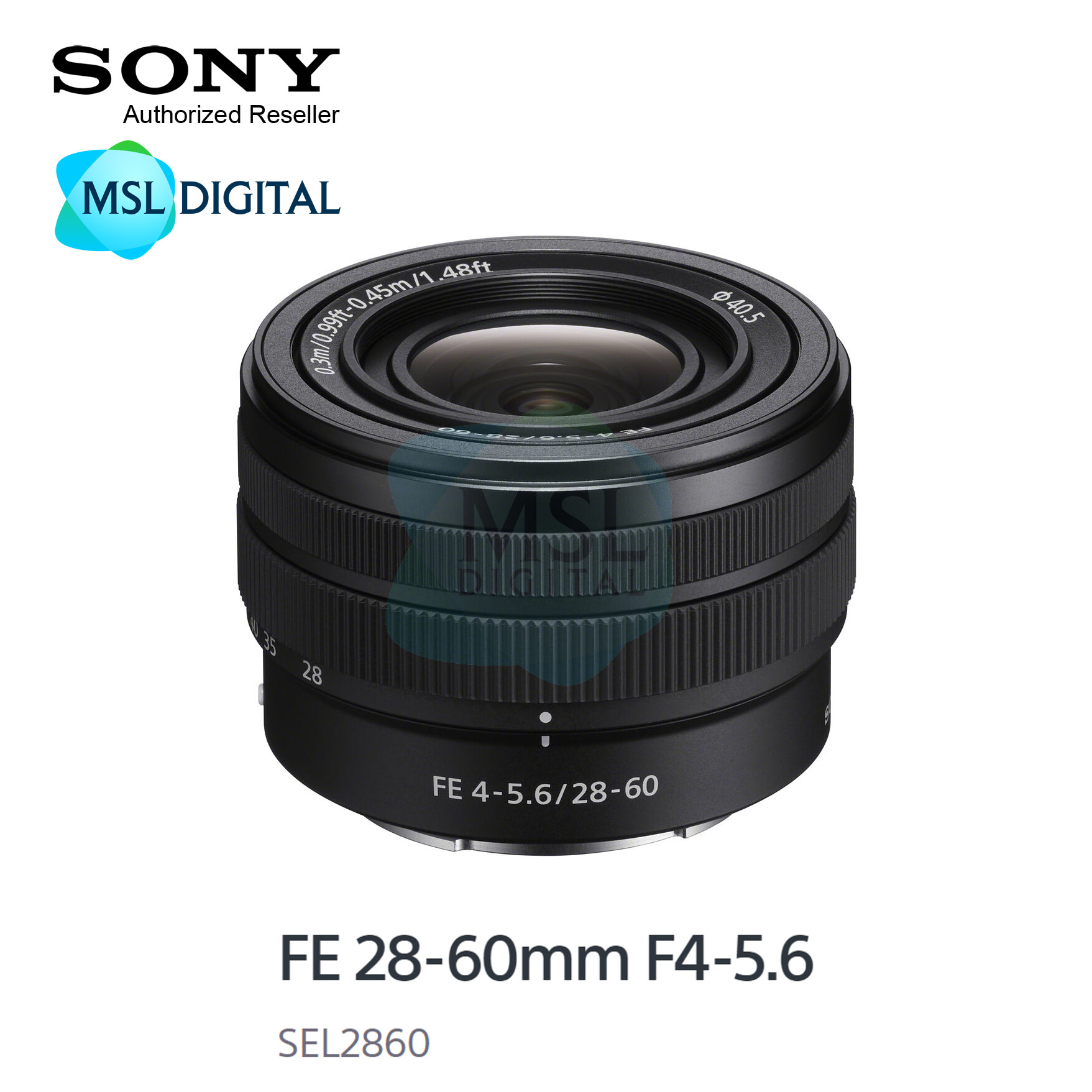 Sony FE 28-60mm F4-5.6 Full Frame Compact standard zoom lens - SEL2860