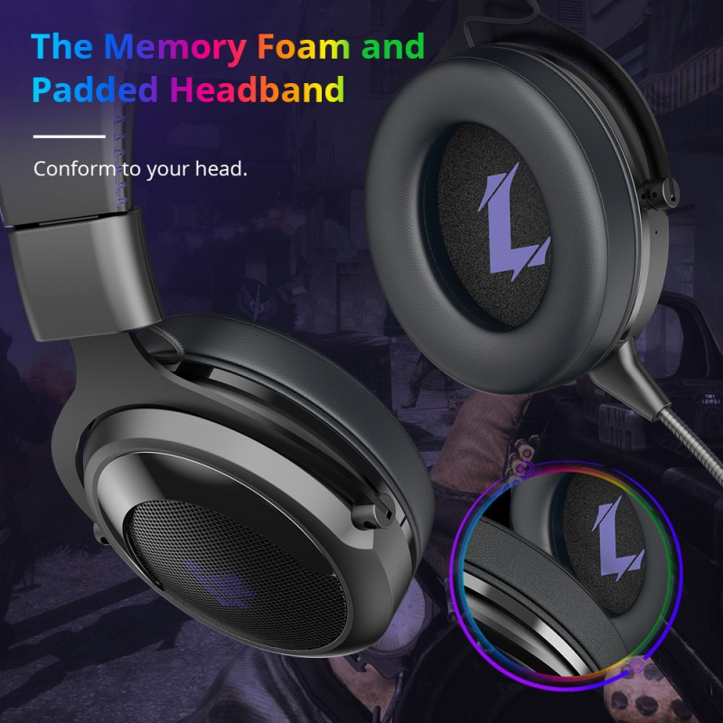 Tronsmart Shadow Gaming Headset 2.4G Wireless Headphones with Comfortable Headband