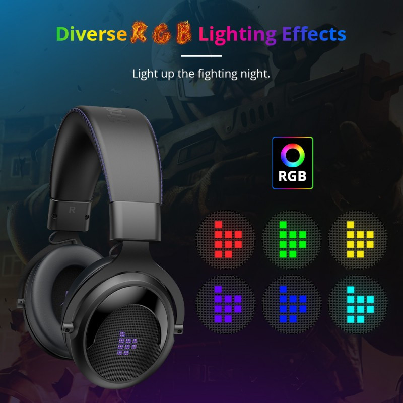 Tronsmart Shadow Gaming Headset 2.4G Wireless Headphones with Comfortable Headband