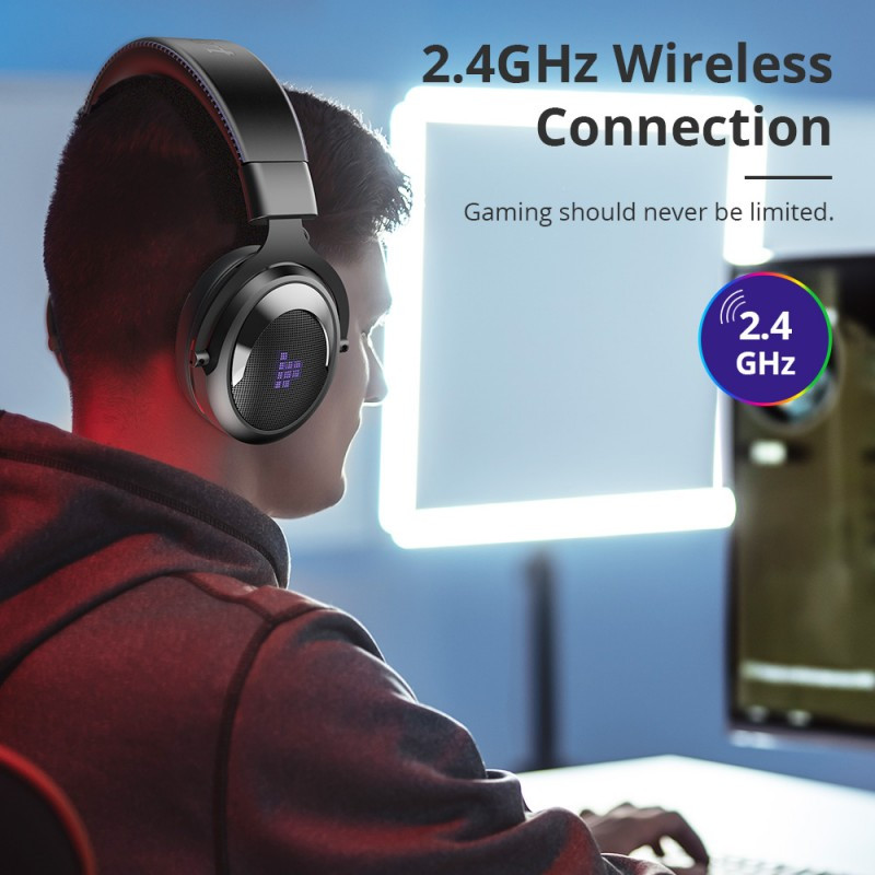 Tronsmart Shadow Gaming Headset 2.4G Wireless Headphones with Comfortable Headband
