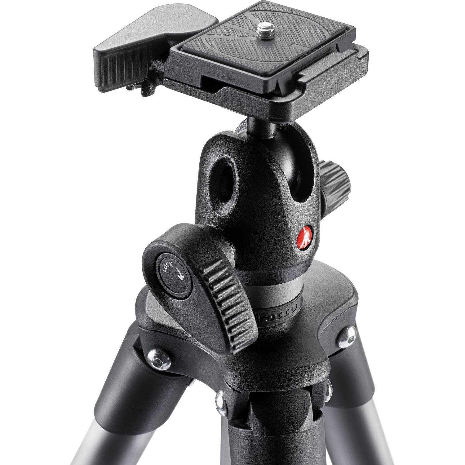 Manfrotto MKCOMPACTADVBH Compact Advanced Aluminum Tripod with Ball Head