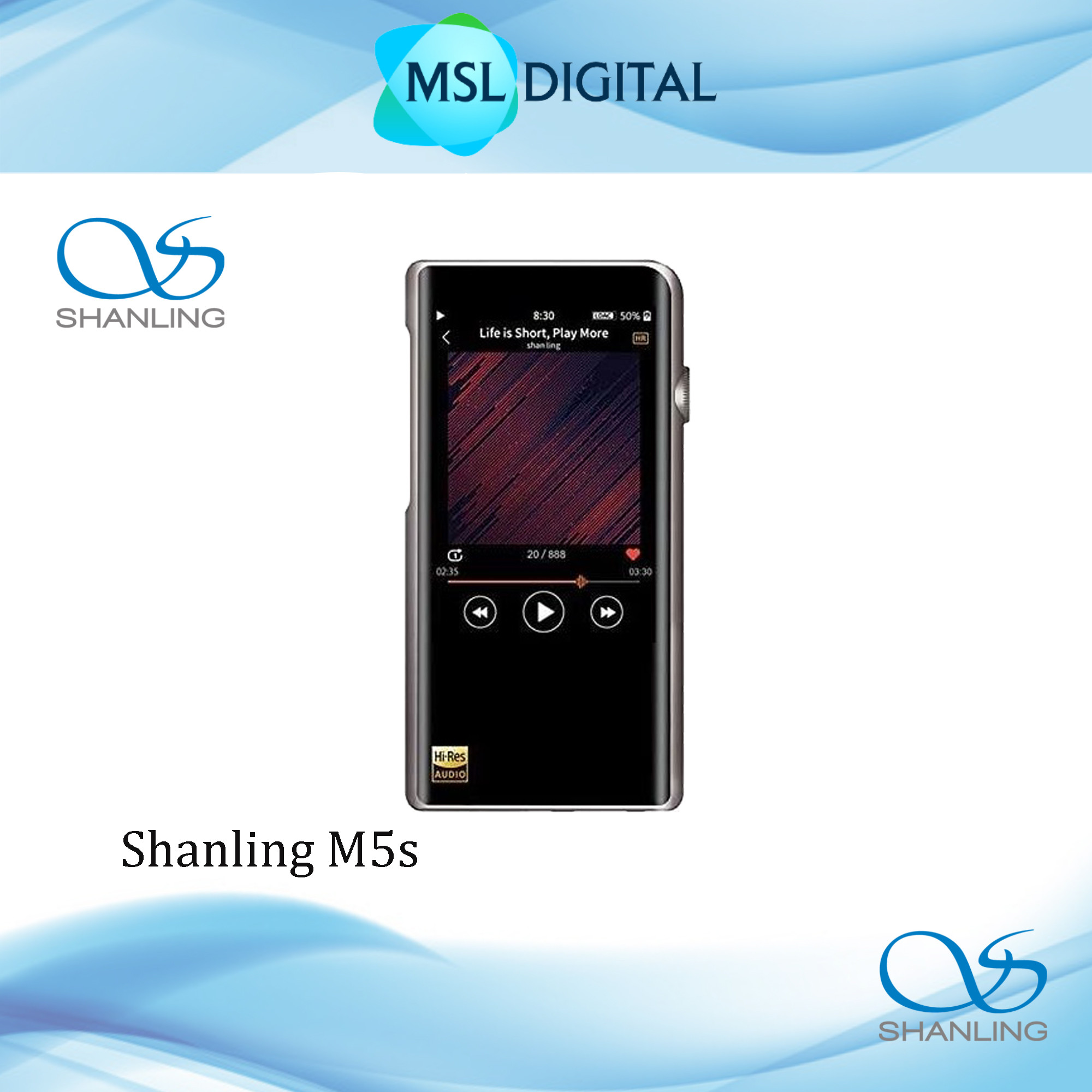 Shanling M5s Hi-Res Portable Music Player Bluetooth Music Player Wi-Fi Music Player
