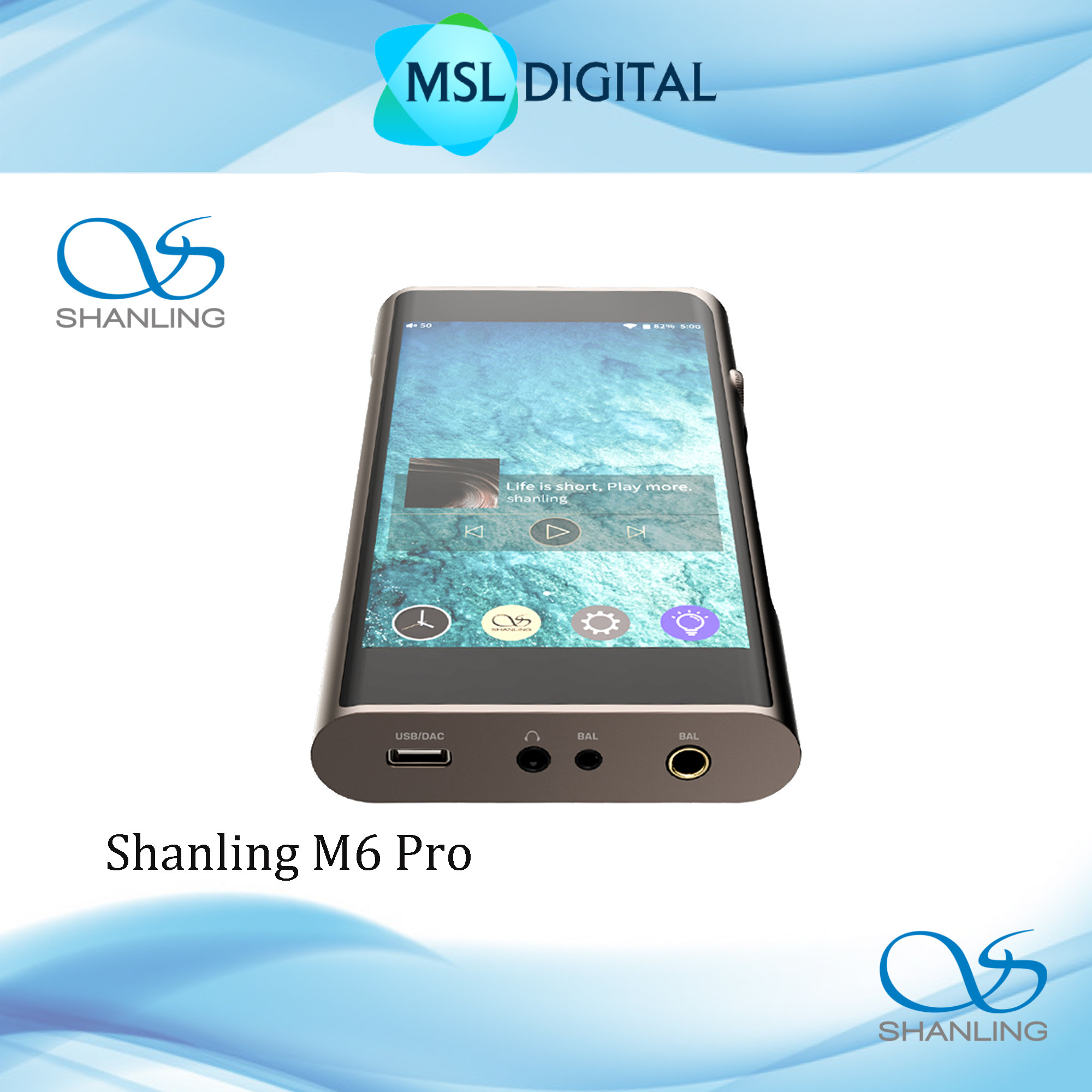 7f16964c4cba59908fa57aed4da4a6c6.jpeg Shanling M6 PRO Digital Audio Player with Android OS WiFi Bluetooth connectivity HD touch screen 4.7 inches