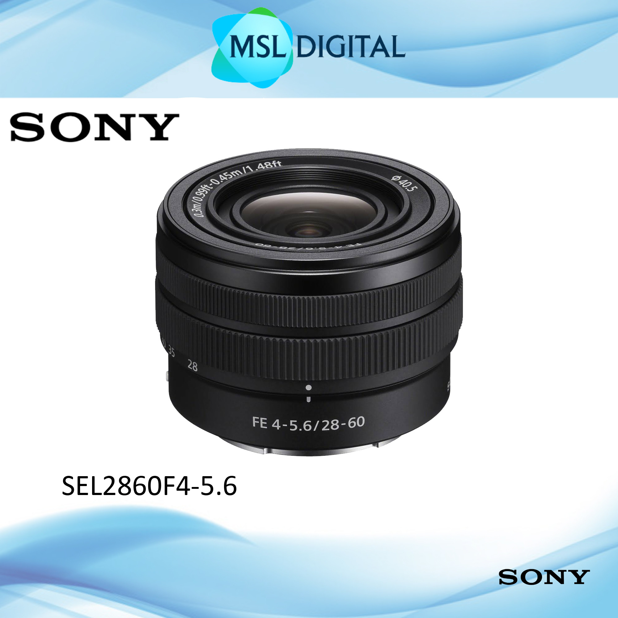 Sony FE 28-60mm F4-5.6 Full Frame Compact standard zoom lens - SEL2860