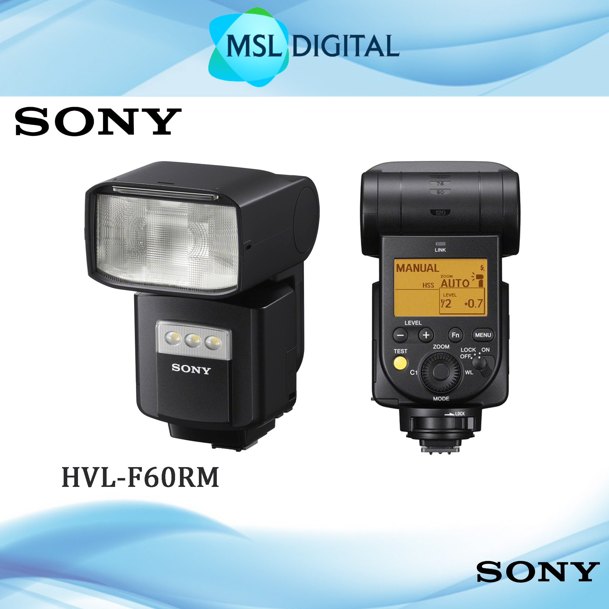 Sony HVL-F60RM Wireless Radio Flash 2.4 GHz Radio Transceiver with 30 Meters