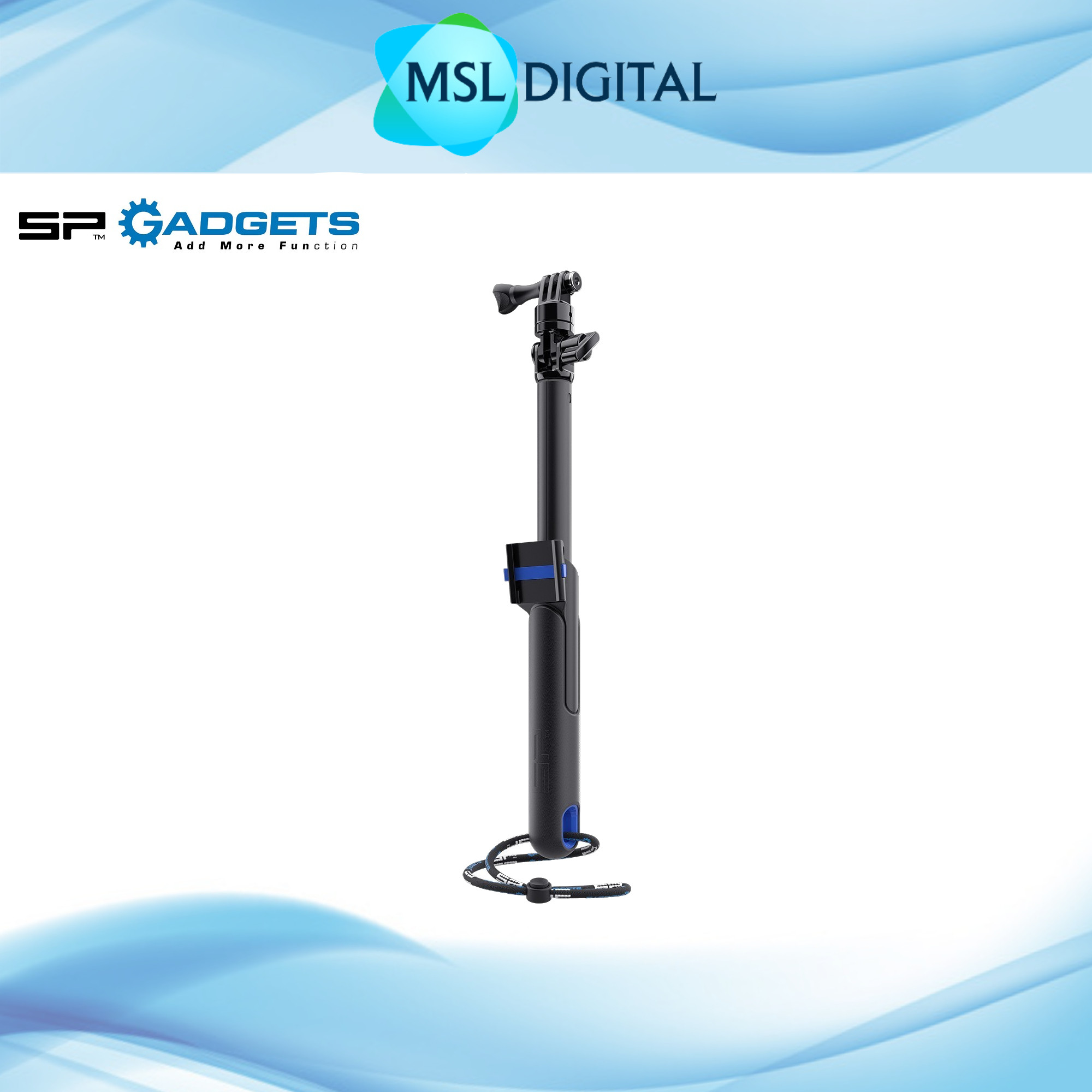 da5f018cdc968ada211480a65f69d421.jpeg SP Gadgets Remote Pole (40") - 360° Swivel | GoPro Smart Remote Clip | Adjustable Wrist Strap | Selfie Stick for GoPro
