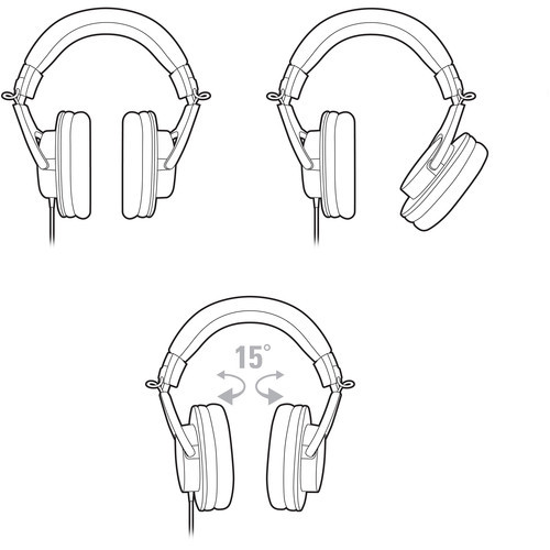 Audio Technica ATH-M20x Professional Studio Monitor Headphones 40 mm drivers with rare earth magnets for studio tracking & mixing