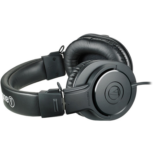 Audio Technica ATH-M20x Professional Studio Monitor Headphones 40 mm drivers with rare earth magnets for studio tracking & mixing