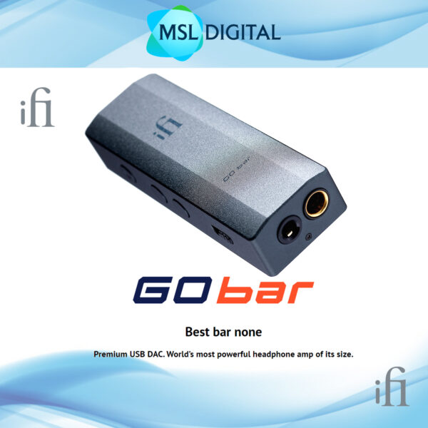 [PRE-ORDER 30 Days] iFi GO bar ultraportable USB DAC / headphone amp with Full MQA decoding [Powerful 16-core XMOS micro controller]