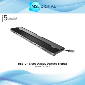 [PRE-ORDER 14 Days] J5create JCD543 USB-C™ Triple Display Docking Station