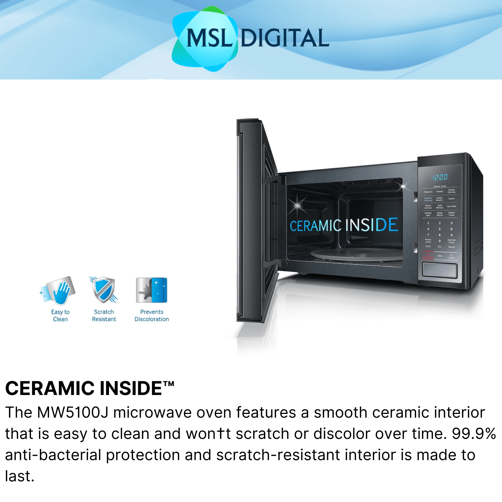 Samsung Solo Microwave Oven - MS32J5133GM/SM