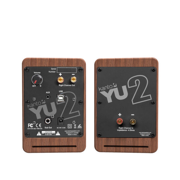 [PRE-ORDER 30 Days] Kanto YU2 Powered Desktop Speakers | Built-in DAC | 3/4-inch tweeters | USB Connection