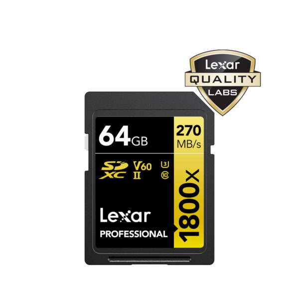 [PRE-ORDER 14 Days] Lexar 64GB / 128GB / 256GB  Professional 1800x SD Card SDXC UHS-II Card GOLD Series
