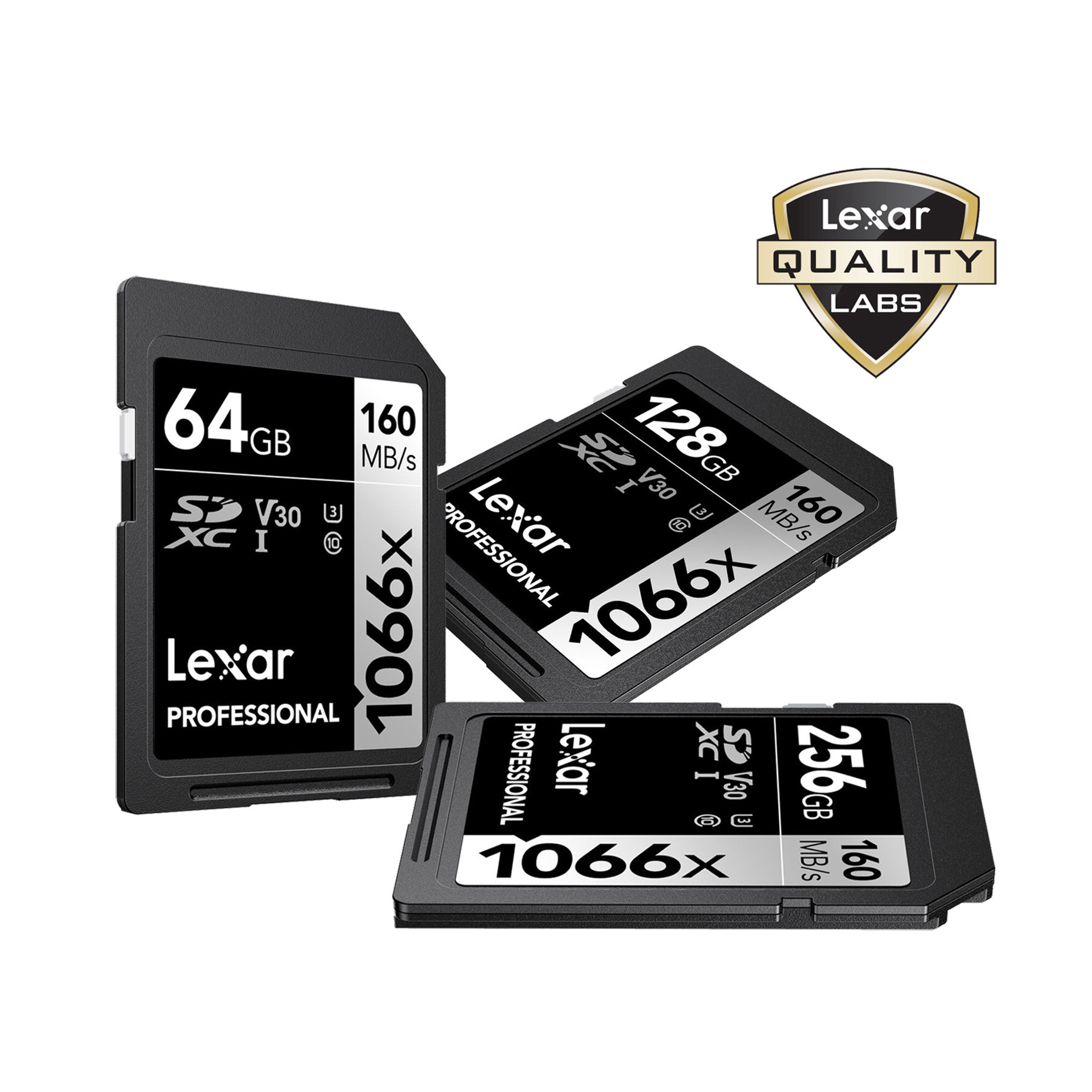 Lexar 64GB / 128GB / 256GB Professional 1066x SD Card SDXC UHS-I Card ...