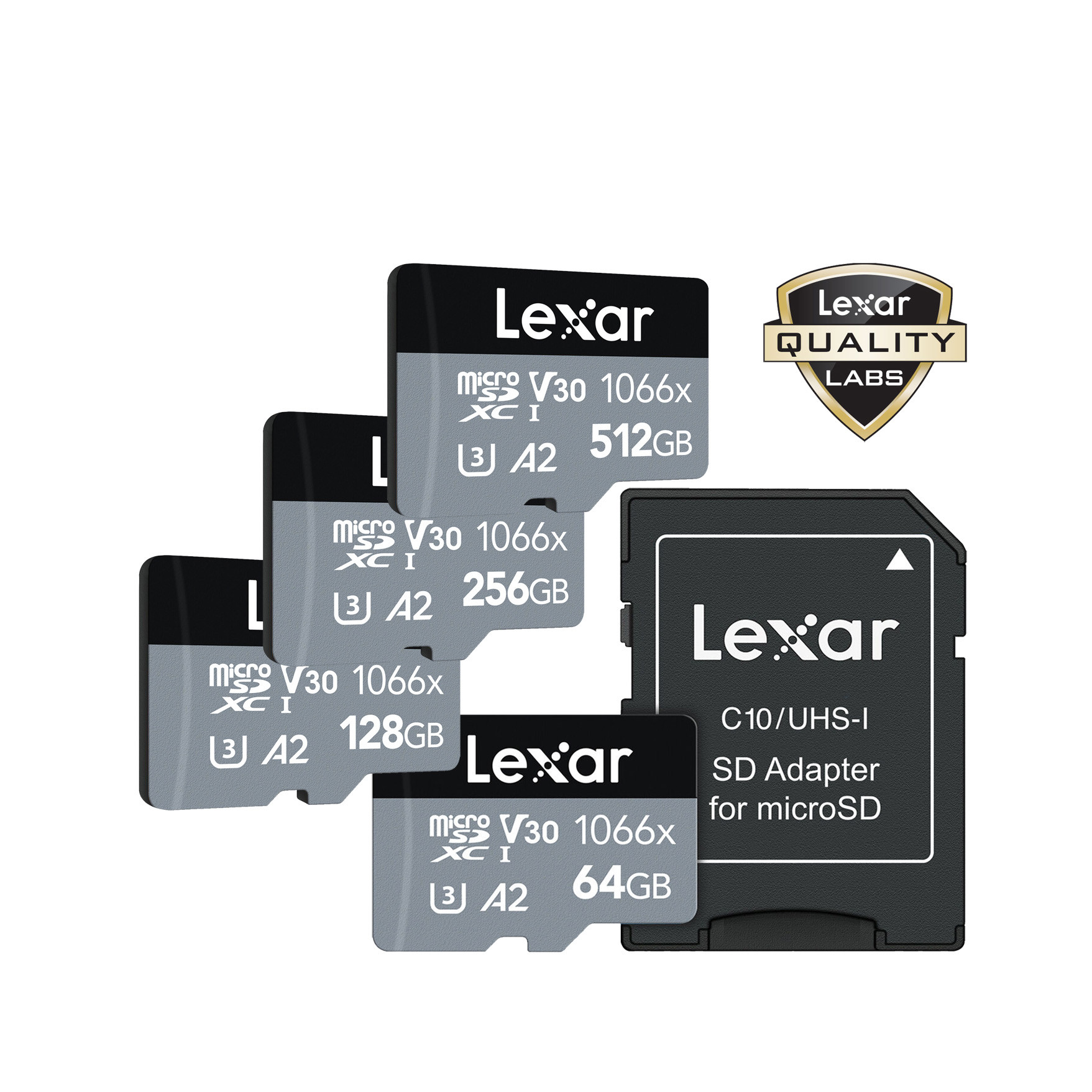 Lexar 64GB / 128GB / 256GB / 512GB Professional 1066x micro SD Card ...