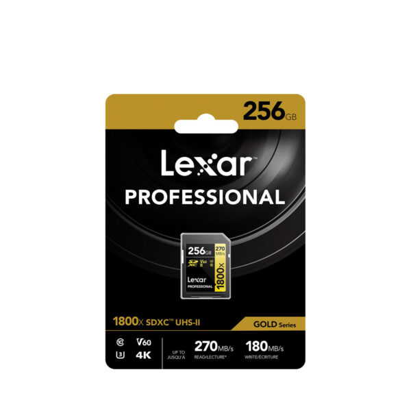 [PRE-ORDER 14 Days] Lexar 64GB / 128GB / 256GB  Professional 1800x SD Card SDXC UHS-II Card GOLD Series
