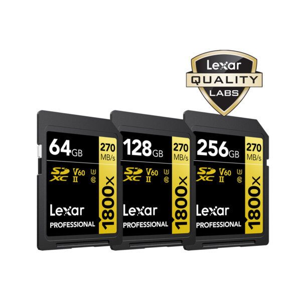 [PRE-ORDER 14 Days] Lexar 64GB / 128GB / 256GB  Professional 1800x SD Card SDXC UHS-II Card GOLD Series