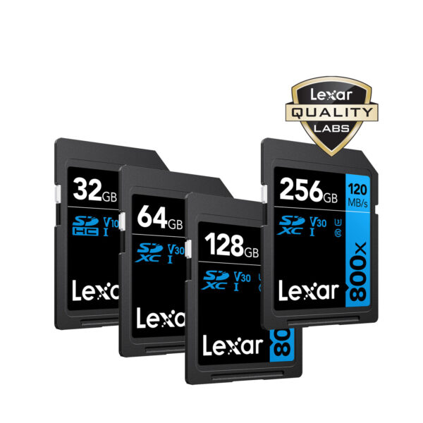 Lexar 32GB /64GB /128GB / 256GB High-Performance 800x PRO SD Card SDHC / SDXC UHS-I Card BLUE Series