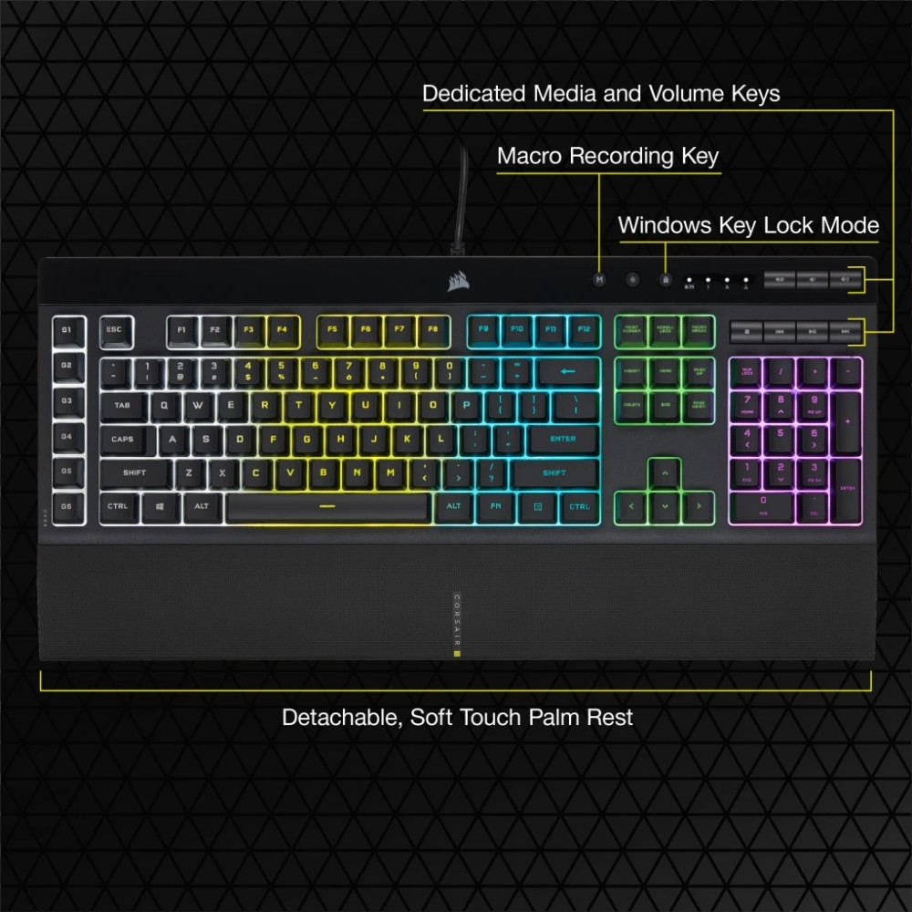 Corsair K55 RGB PRO Gaming Keyboard CH-9226765-NA