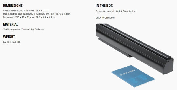 CORSAIR Elgato GREEN SCREEN XL Extra Wide Chroma Key Panel | Pptimized for webcam background removal