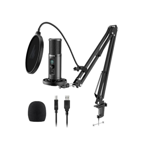 MAONO PM422 USB Condenser Microphone Kit with Boom Arm – Streaming, Podcast, Voice Recording Mic Set