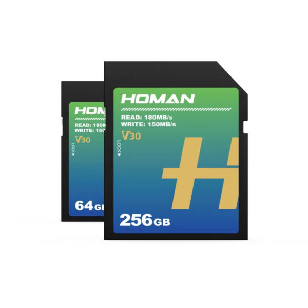 Homan UHS-I SD Card (V30) | 180MB/s | 4K RAW | 5 Years Warranty