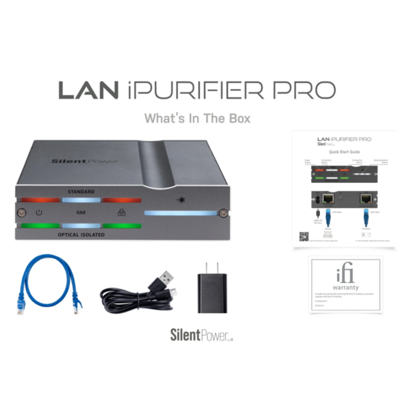 [PRE-ORDER 30 Days] IFI LAN IPURIFIER PRO | ETHERNET NOISE FILTER WITH OPTICAL ISOLATION