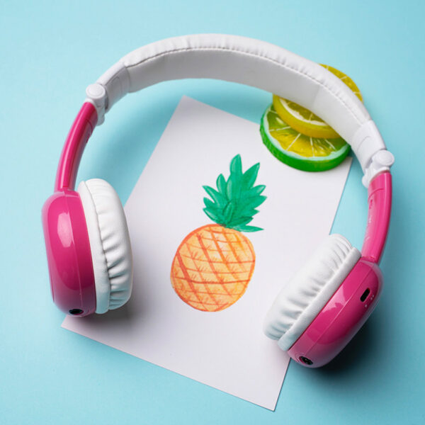 BAMiNi Healthy Foldable earphone for children with SOFT MATERIAL PORTABLE FOLDING & microphone [KAW-KAW Clearance] [READYSTOCK]