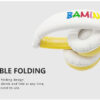 BAMiNi Healthy Foldable earphone for children with SOFT MATERIAL PORTABLE FOLDING & microphone [KAW-KAW Clearance] [READYSTOCK]