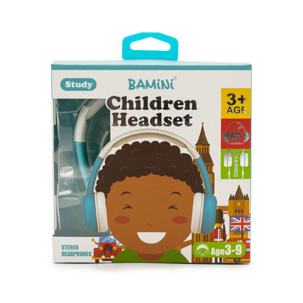 BAMiNi Study Wired Headphone with built in Microphone Kid-safe volume limiter at 85db & 94db (flight mode) [KAW-KAW Clearance] [READYSTOCK]
