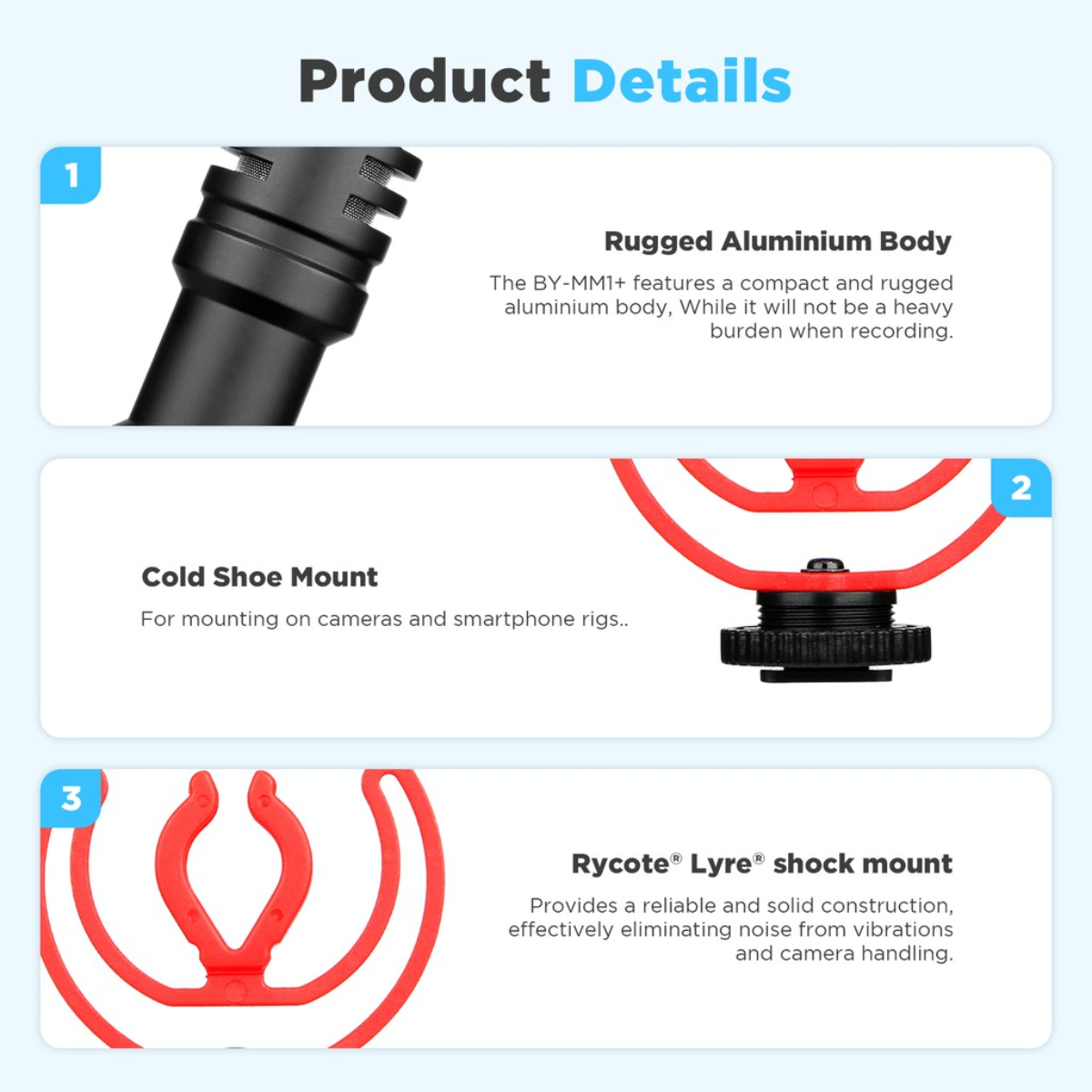 BOYA BY-MM1+ Condenser Microphone For Mobile Recording & Radio Live Recording