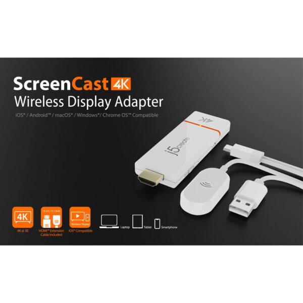 d158f9fc1bfc905f7eb7e550e37b9747.jpeg j5create JVAW76 ScreenCast 4K HDMI Wireless Display Adapter