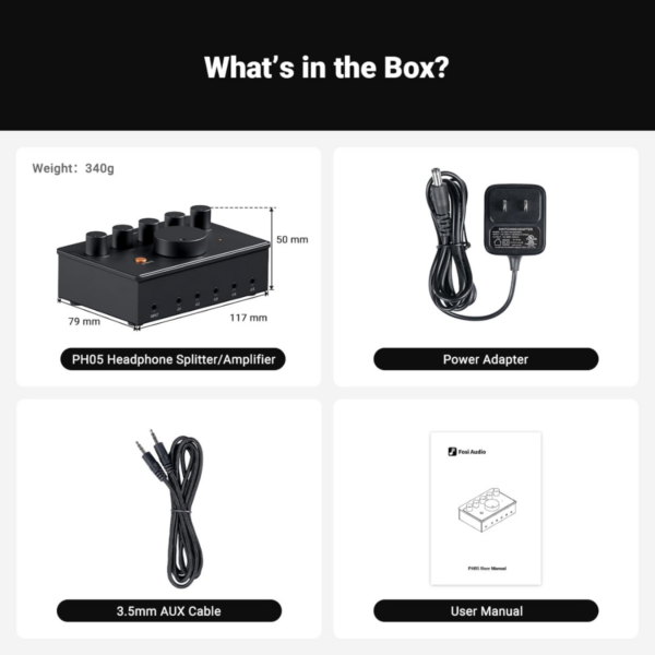 [PRE-ORDER 30 Days] Fosi Audio PH05 5-Channel Headphone Splitter Amplifier