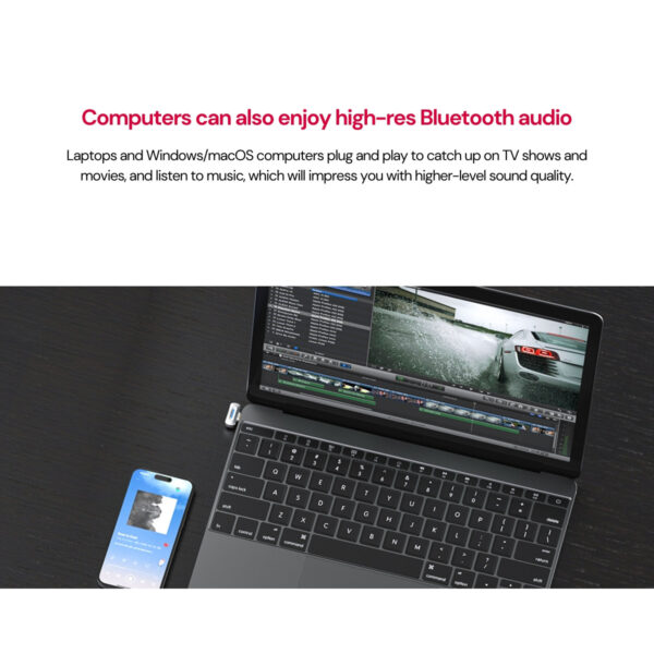 FiiO BT11 High-Res Bluetooth Transmitter | Bluetooth 5.4 | Type-C (PC/PS5/Nintendo Switch/iPhone15)