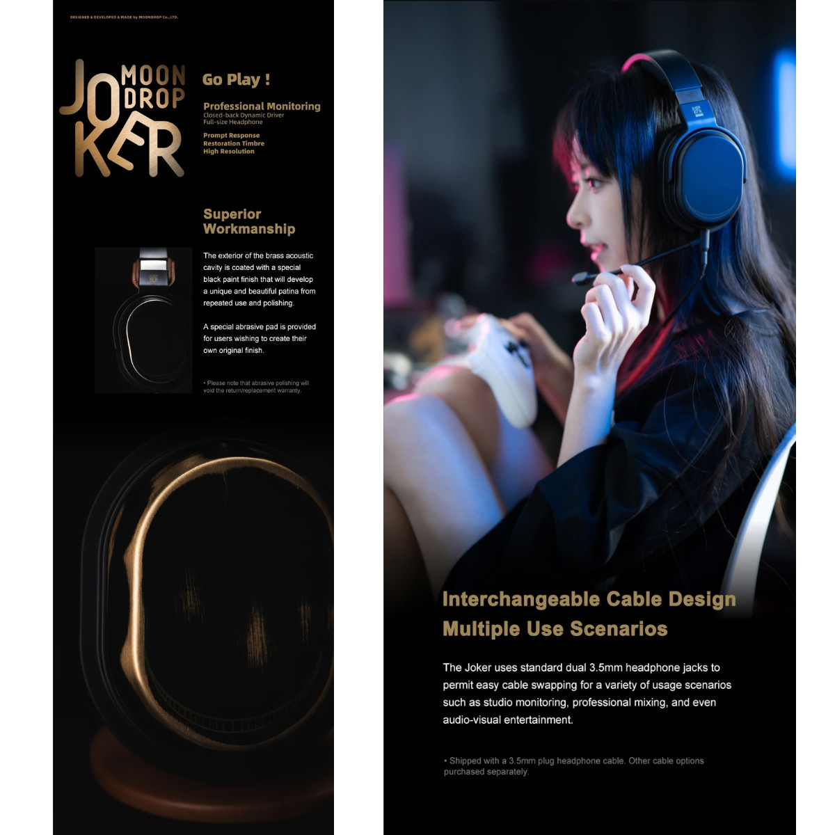 MOONDROP JOKER Closed-back Professional Monitor Headphone