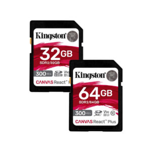 [PRE-ORDER 14 DAYS] Kingston Canvas React Plus SD memory card | 32GB/64GB | for 8K/3D/VR professional UHS-II cinema cameras