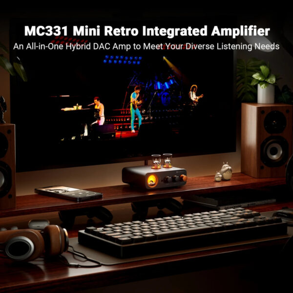 [PRE-ORDER 7 Days]Fosi Audio MC331 Tube Integrated Bluetooth Amplifier with DAC and VU Meter