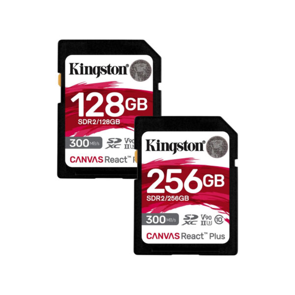 [PRE-ORDER 14 DAYS] Kingston Canvas React Plus SD memory card | 128GB/256GB | for 8K/3D/VR professional UHS-II cinema cameras
