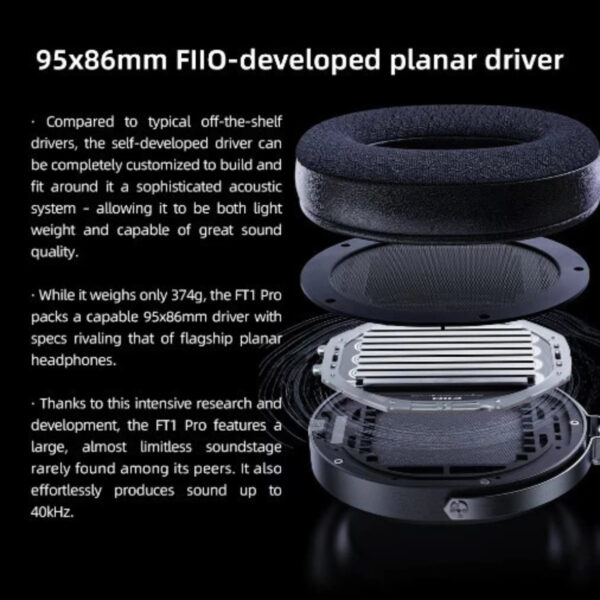 [PRE-ORDER 30 Days] FiiO FT1 Pro Open-Back Headphones Planar Magnetic Hi-Fi Professional Studio Headphone