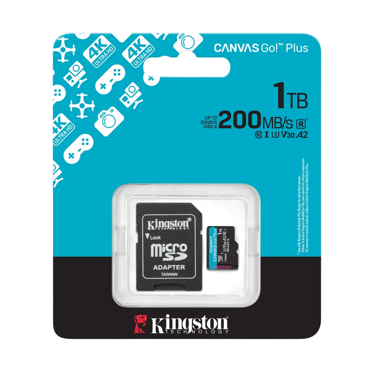Kingston Canvas Go Plus 1TB GEN 4 microSD memory card | 4K UHD recording